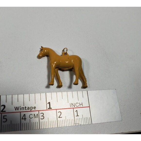 1" Miniature Horse Charm Necklace Keychain Palomino Vintage - Picture 14 of 14